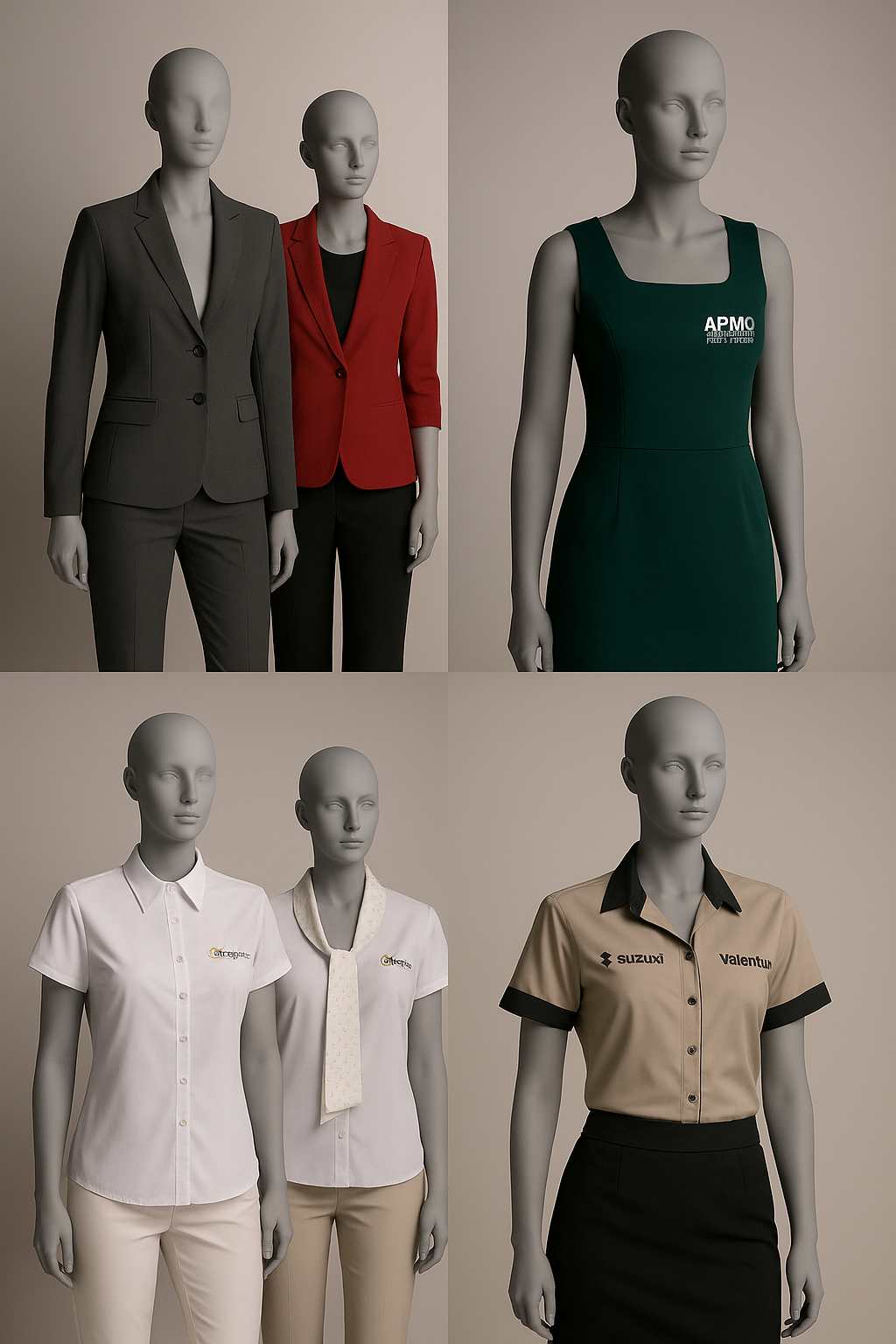 social-feminino Uniformes Profissionais Sob Medida | Attelier Visual desde 1995